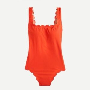 NWT J.Crew Scallop Scoop-back One Piece